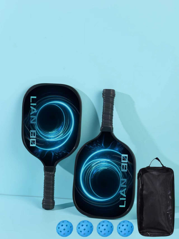 Set reketa za pickleball od devet slojeva topolovog drveta, marke Lianbo, težina 735 g