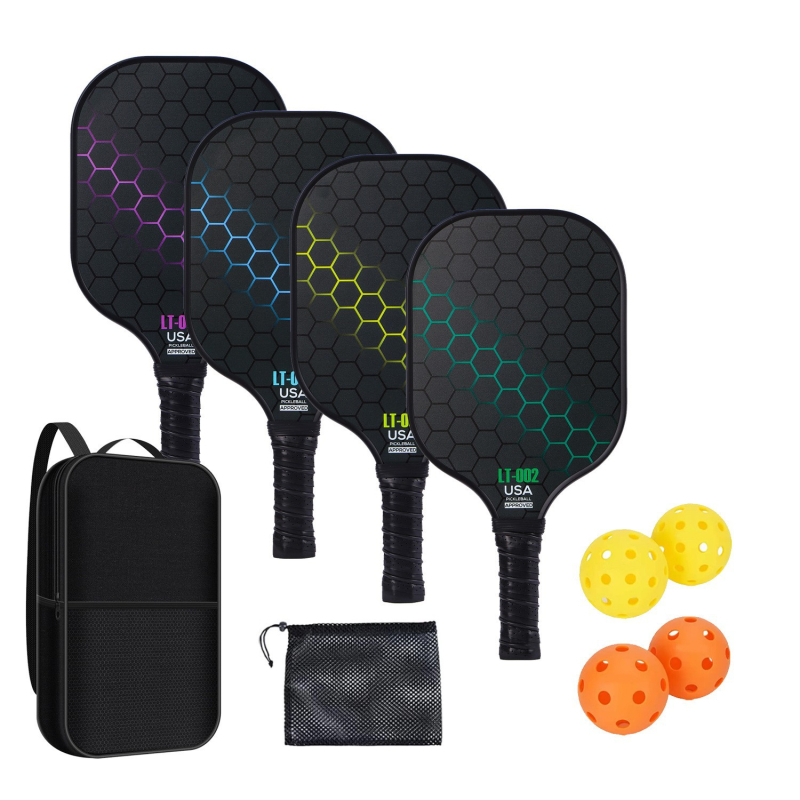 Set pickleball reketa od staklenih vlakana - Lingrui Feng, podrijetlo Zhejiang, težina 225 g