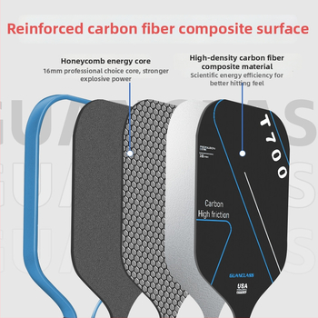 Pickleball palica T700 od karbonskih vlakana, mat završetak, 220 g, Natjecateljska klasa