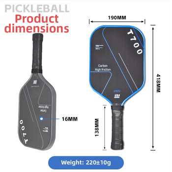 Pickleball palica T700 od karbonskih vlakana, mat završetak, 220 g, Natjecateljska klasa