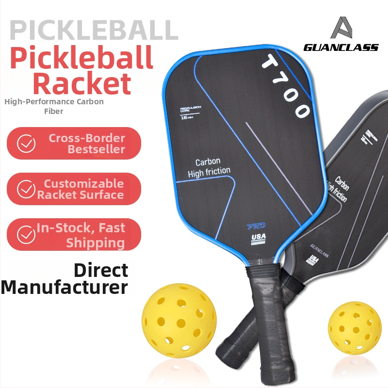 Pickleball palica T700 od karbonskih vlakana, mat završetak, 220 g, Natjecateljska klasa
