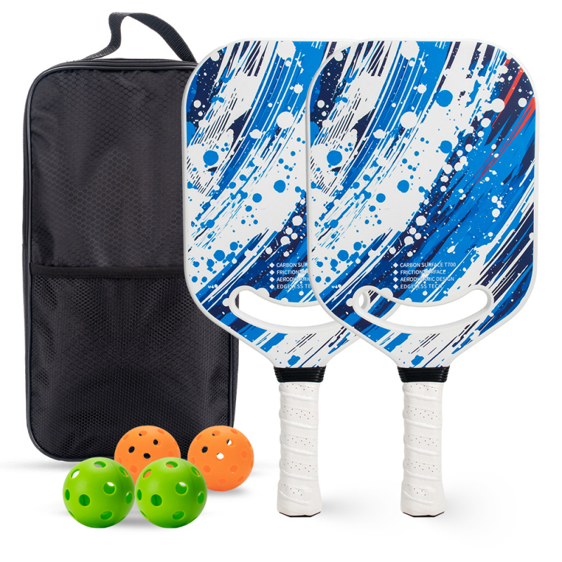 Set pickleball reketa od karbonskih vlakana, toplinski presovane, PP ćelijsko jezgro, T700, mat površina