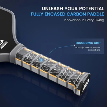 Raketa pickleball turnijskog ranga, karbonska vlakna T700 tekstura, pijesko-brušena površina, 230 g, LEATOU