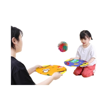 Dubulta paletes mešanas un ķeršanas komplekts — PVC interaktīva rotaļlieta vecākiem un bērniem iekšējai un ārējai lietošanai (14+)