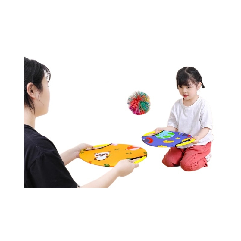 Dubulta paletes mešanas un ķeršanas komplekts — PVC interaktīva rotaļlieta vecākiem un bērniem iekšējai un ārējai lietošanai (14+)