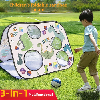 Trīs vienā saliekams mērķa panelis bērniem – sit futbola, metu smilšu maisiņus, lipīgās bumbas; iekšējai un ārējai spēlei, vecums 4–6 gadi