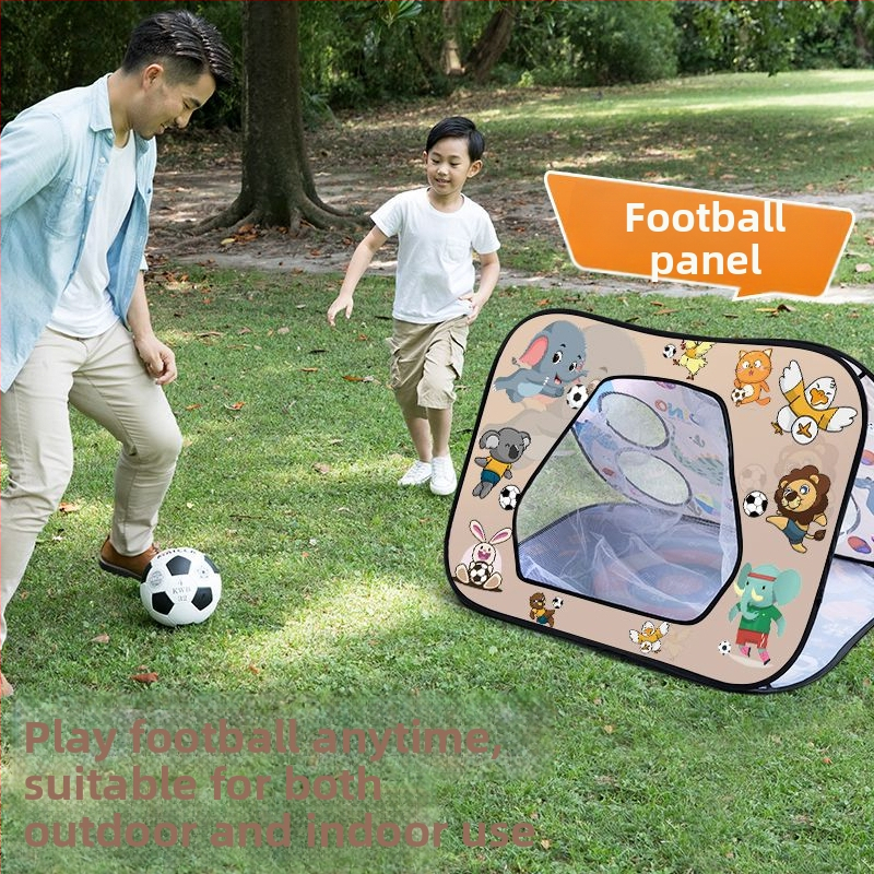 Trīs vienā saliekams mērķa panelis bērniem – sit futbola, metu smilšu maisiņus, lipīgās bumbas; iekšējai un ārējai spēlei, vecums 4–6 gadi