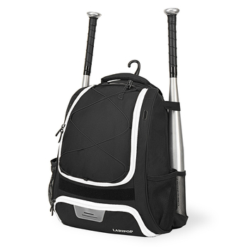 Sportska torba za opremu baseball/softball s pretinjakom za cipele, unisex, prozračna i ultra lagana, Oxford platno, podstava od poliestera, sustav naramenica s zračnim jastukom