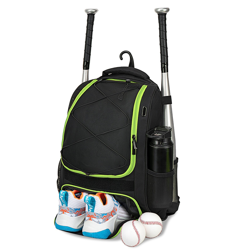 Sportska torba za opremu baseball/softball s pretinjakom za cipele, unisex, prozračna i ultra lagana, Oxford platno, podstava od poliestera, sustav naramenica s zračnim jastukom