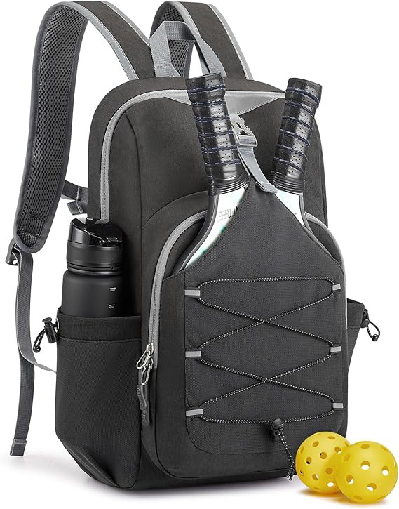 Pickleball mugursoma, regulējama raketes soma, Oxford audums, ietilpst 2–4 raketes, piemērots galda tenisam un badmintonam