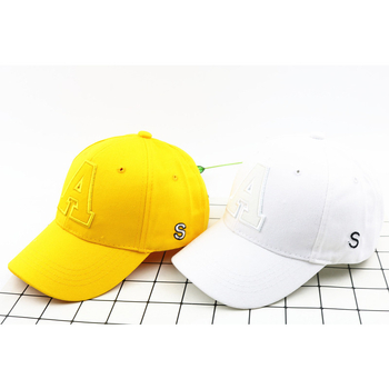 Bērnu cepure ar korejiešu stila dizainu, A burta izšuvums, saules aizsardzība, īss brims, kupolveidīga krona