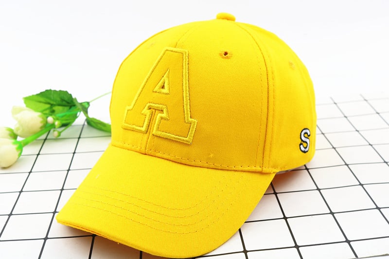 Bērnu cepure ar korejiešu stila dizainu, A burta izšuvums, saules aizsardzība, īss brims, kupolveidīga krona