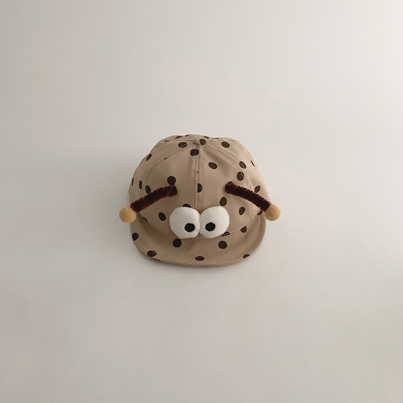 Бебешка бейзболка с козирка за пролет и есен, куполна кройка, къс козир, памук-полиестер плат, дишаща защита от слънцето за 0–24 месеца