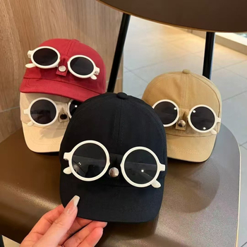 Bērnu pikētā cepure ar īsu maliņu, Korejas stilā beisbola cepure bērniem, vēja izturīga kupolveida krona, kokvilnas-poliesteru maisījums, īsa maliņa