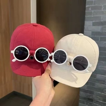 Bērnu pikētā cepure ar īsu maliņu, Korejas stilā beisbola cepure bērniem, vēja izturīga kupolveida krona, kokvilnas-poliesteru maisījums, īsa maliņa