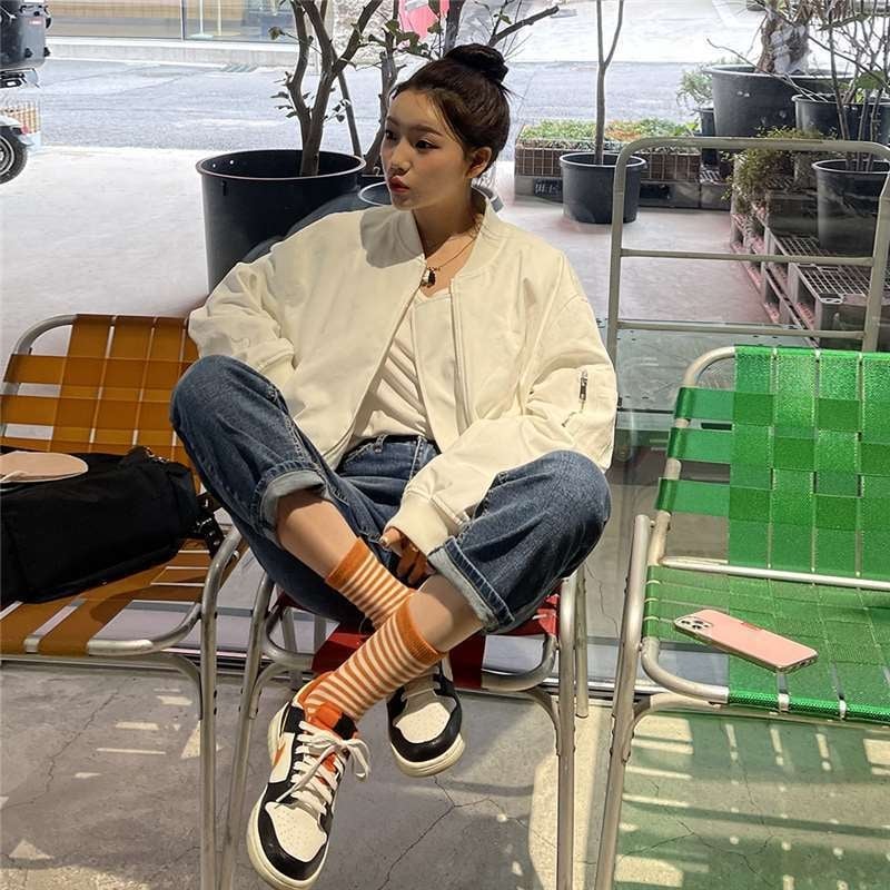 Бейсболно яке, Chenille плат със Spandex, стояща яка, дълги ръкави, Regular версия