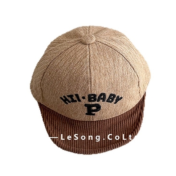 Korejiešu stila alfabēta bērnu cepure ziemai, kokvilnas, elpojoša, vēja izturīga, saules aizsardzība, vecuma 6-12 mēneši, 1-2 gadi, 2-4 gadi