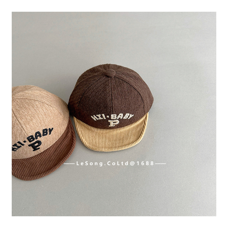 Korejiešu stila alfabēta bērnu cepure ziemai, kokvilnas, elpojoša, vēja izturīga, saules aizsardzība, vecuma 6-12 mēneši, 1-2 gadi, 2-4 gadi