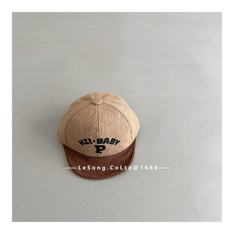 Korejiešu stila alfabēta bērnu cepure ziemai, kokvilnas, elpojoša, vēja izturīga, saules aizsardzība, vecuma 6-12 mēneši, 1-2 gadi, 2-4 gadi