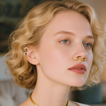 Nosački prsten od titanove legure s cirkonijem, srcolnog oblika, unisex, dijamantno brušenje