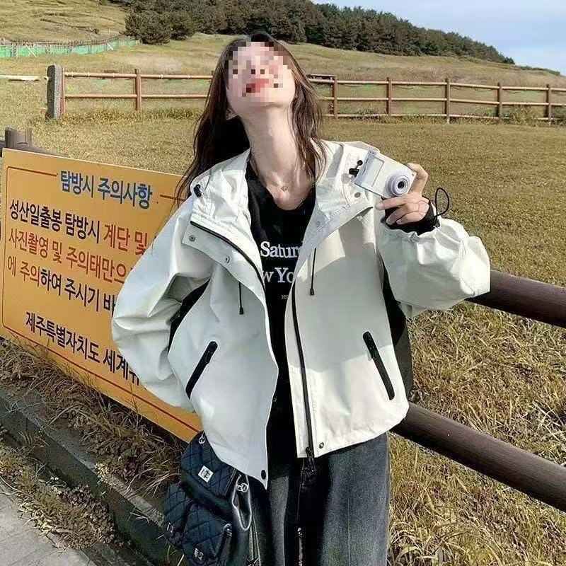 Moteriška dygsniuota striukė, Korėjos stiliaus, siauras kirpimas, rayon 70–80%, dirbtinė avis vilna, įprastos rankovės, baseball apykaklė, pavasaris 2025