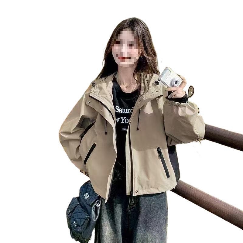 Moteriška dygsniuota striukė, Korėjos stiliaus, siauras kirpimas, rayon 70–80%, dirbtinė avis vilna, įprastos rankovės, baseball apykaklė, pavasaris 2025