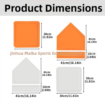 MAICCA Beisbola bāzu komplekts – biezinātas bāzes vāciņi, Pitcher Plate un Home Plate, piecu daļu softball komplekts ar pielāgotu logotipu