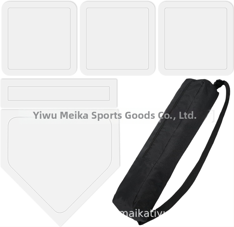 MAICCA Beisbola bāzu komplekts – biezinātas bāzes vāciņi, Pitcher Plate un Home Plate, piecu daļu softball komplekts ar pielāgotu logotipu