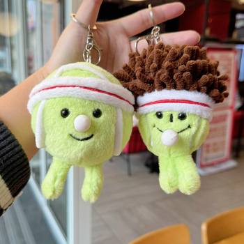 Plišani privjesak u obliku teniske lopte, lutka pliša s kratkim plišom i PP pamuk punjenjem, za uzrast 14+