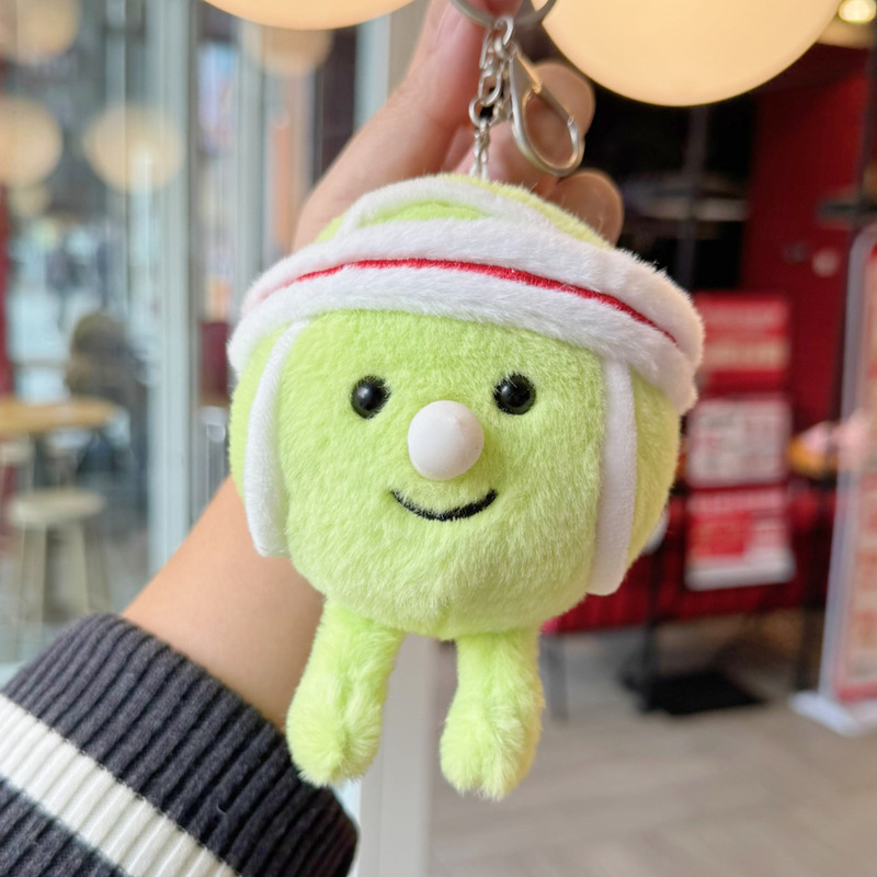 Plišani privjesak u obliku teniske lopte, lutka pliša s kratkim plišom i PP pamuk punjenjem, za uzrast 14+