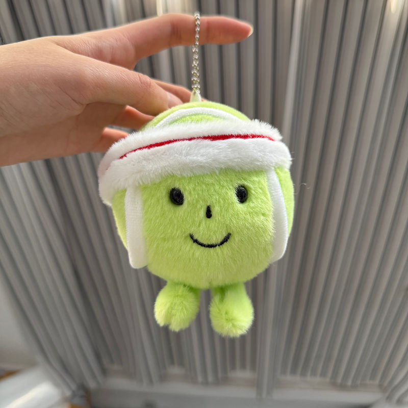 Plišani privjesak u obliku teniske lopte, lutka pliša s kratkim plišom i PP pamuk punjenjem, za uzrast 14+