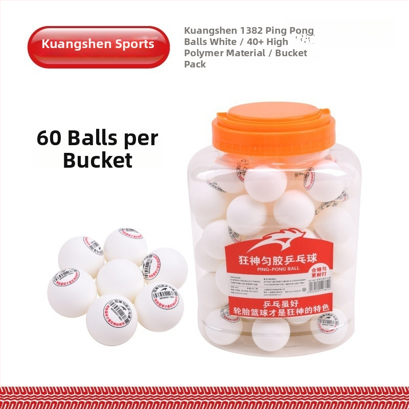 Galda tenisa bumbiņas mašīnām – Crazy God, PP materiāls, 3 zvaigznes, augsta elastība, iepakojums 144