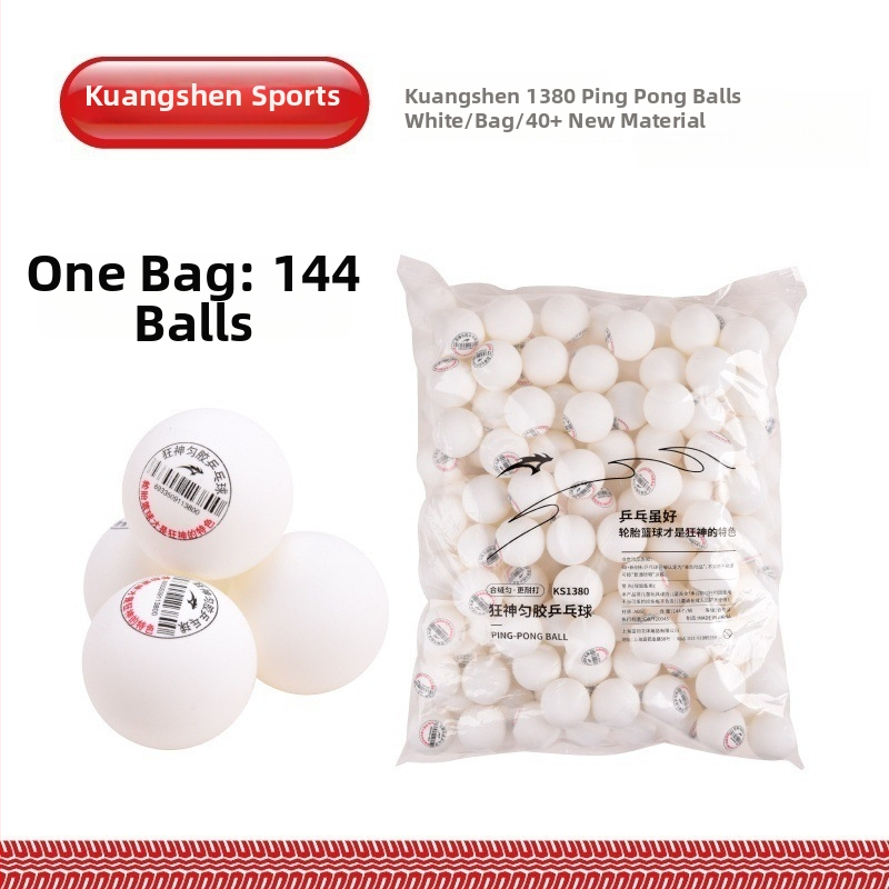 Galda tenisa bumbiņas mašīnām – Crazy God, PP materiāls, 3 zvaigznes, augsta elastība, iepakojums 144