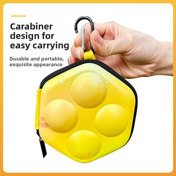 Cietā korpusa pingpong bumbiņu kārba, 4 bumbu komplekts, pārnēsājama un stilīga, PP materiāls.