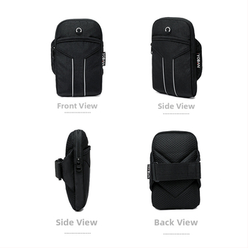 Unisex sporta rokas soma no Oxford auduma, ūdensizturīga, viegla, izturīga pret nodilumu, ar atstarojošiem elementiem