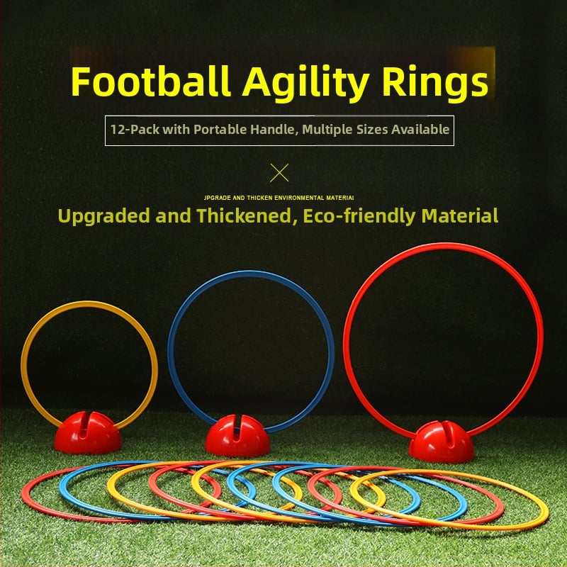 Ajutoare de antrenament pentru copii: inel de agilitate pentru hopscotch și antrenament de fotbal, material PP