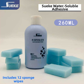 Suke druga generacija vodotopivo anorgansko ljepilo za stolni tenis, ljepilo za gume, 100 ml, s spužvicom za čišćenje