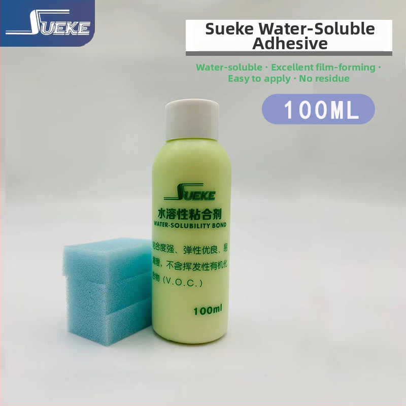 Suke druga generacija vodotopivo anorgansko ljepilo za stolni tenis, ljepilo za gume, 100 ml, s spužvicom za čišćenje
