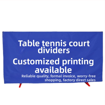 Atdalāma integrēta galda tenisa laukuma barjera ar galvanizētu cauruļu rāmi un Oxford audumu, pielāgota apstrāde, piemērota galda tenisu un citiem bumbu sporta veidiem