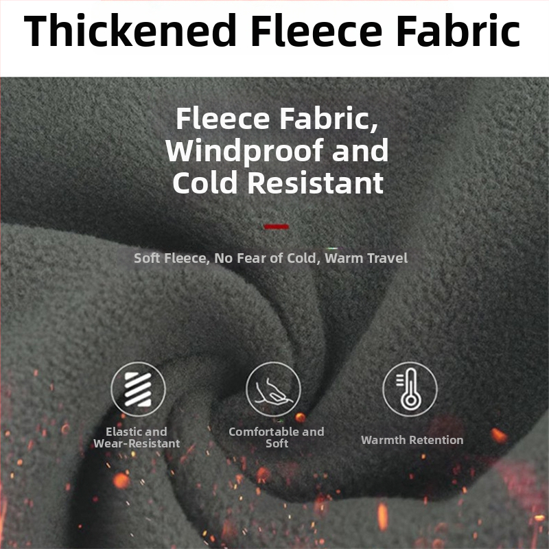 Колоездачна маска с шапка и шал за врата – подплатена с флис, ветроустойчива, защита за ушите, Mujees