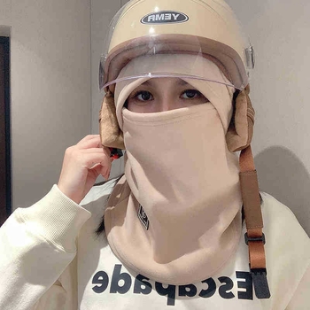 Маска за колоездене Mingqian – термална флис маска, унисекс, полиестер, защита от вятър и студ