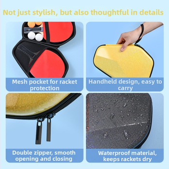 Galda tenisa raketes soma ar cieta diamanta-sešstūra formu, EVA materiāls, XC zīmols, personalizācija un logotipa drukāšana