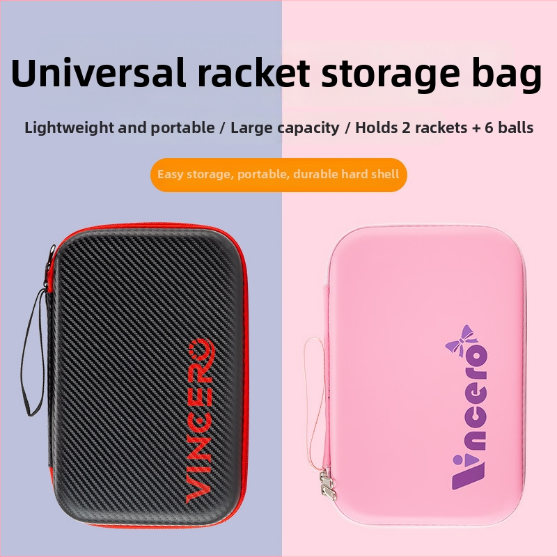VINCERO ūdensnecaurlaidīga cieta raketes soma galda tenisa un badmintonam, liela ietilpība