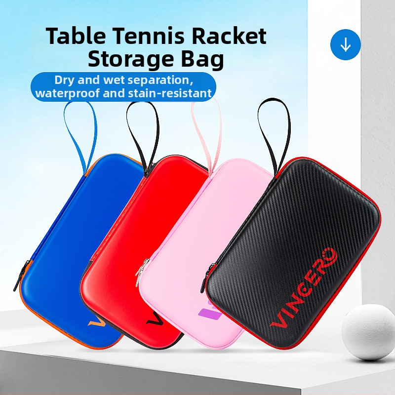 VINCERO ūdensnecaurlaidīga cieta raketes soma galda tenisa un badmintonam, liela ietilpība