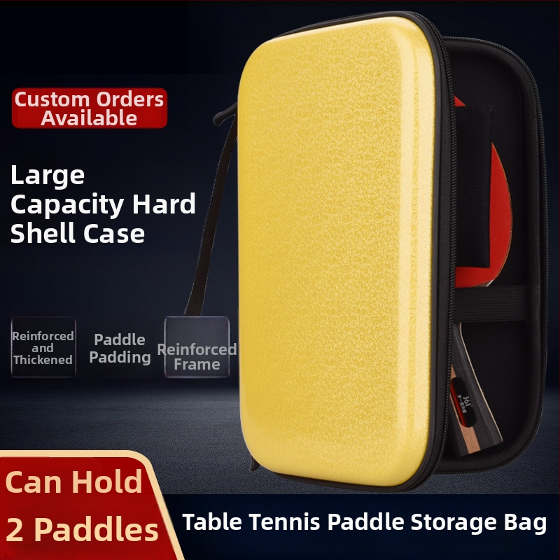 Galda tenisa raketes cieta korpusa soma divām raketēm, pārnēsājama, izturīga pret kritieniem, liela ietilpība, pielāgošana pieejama