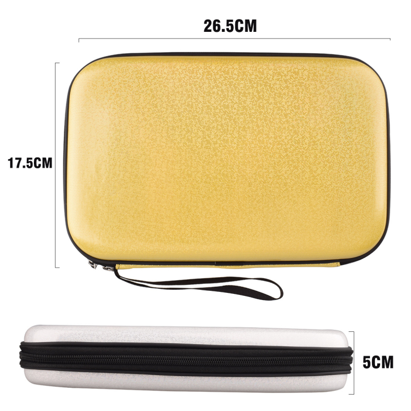 Galda tenisa raketes cieta korpusa soma divām raketēm, pārnēsājama, izturīga pret kritieniem, liela ietilpība, pielāgošana pieejama