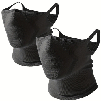 Маска за колоездене с ветроустойчив дизайн, ушни ленти и защита на шията, нейлонова материя