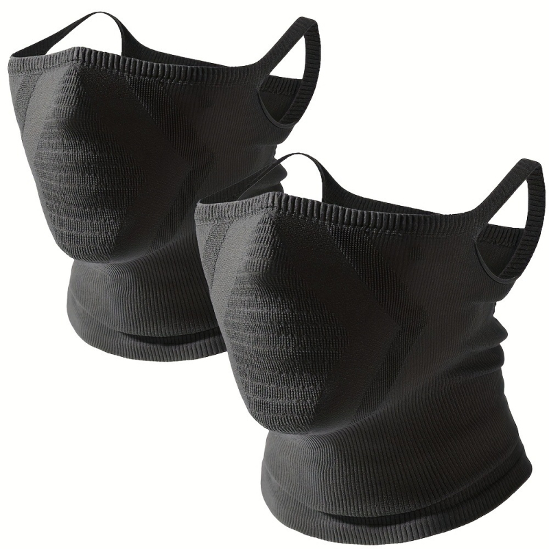 Маска за колоездене с ветроустойчив дизайн, ушни ленти и защита на шията, нейлонова материя