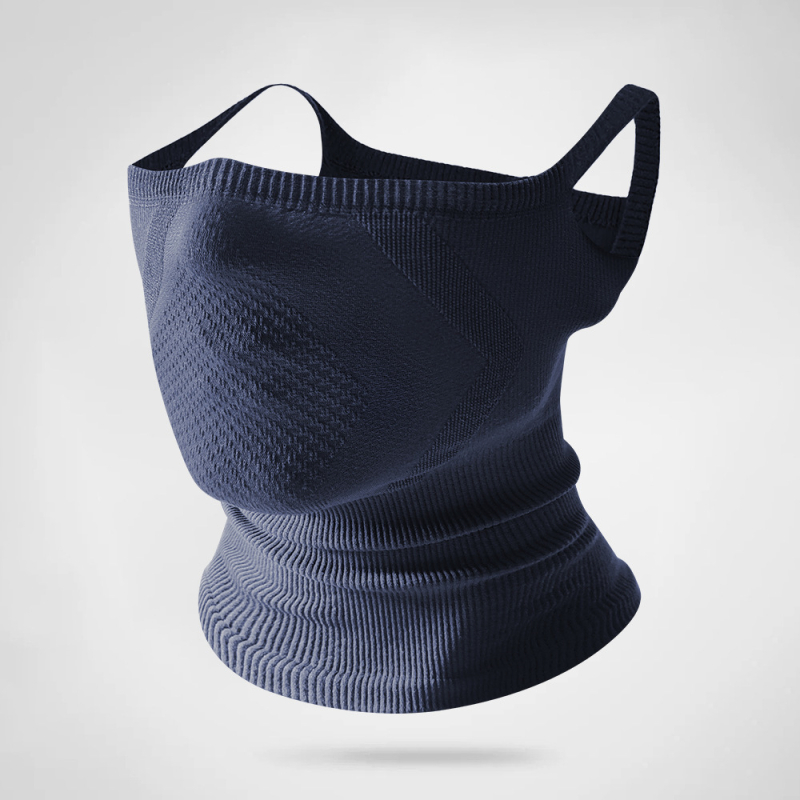 Маска за колоездене с ветроустойчив дизайн, ушни ленти и защита на шията, нейлонова материя