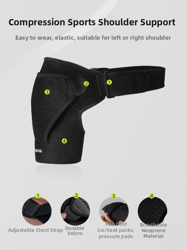 Plecu aizsargs, neoprēns, regulējams vienam plecam, pieaugušajiem